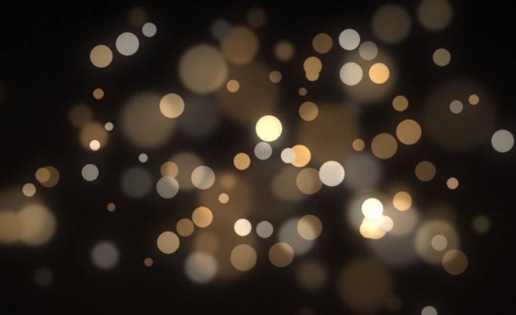 Warm out-of-focus city lights